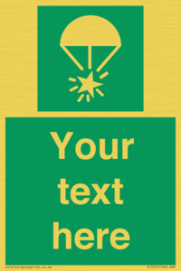 Custom sign safe condition Rocket parachute flare